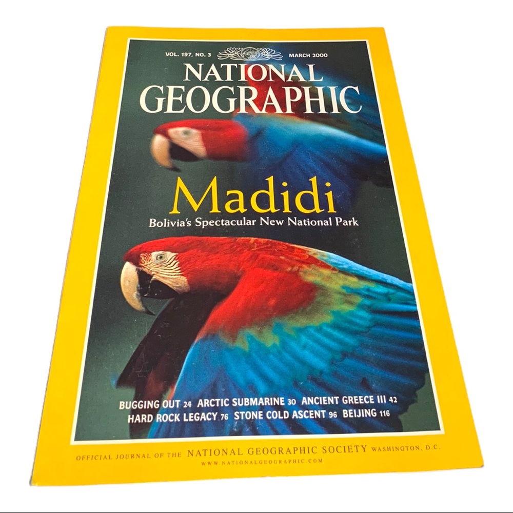 National Geographic Magazine Madidi Bolivia March 2000 Vol 197, No. 3